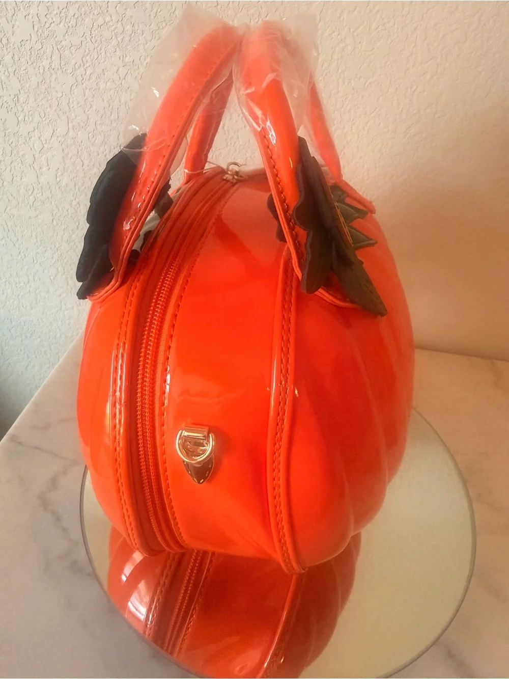 Disney Loungefly Winnie the Pooh Card Holder + Hard Case Pumpkin Bag-NWT!!